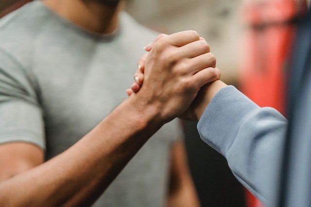  men working together on weight loss journey